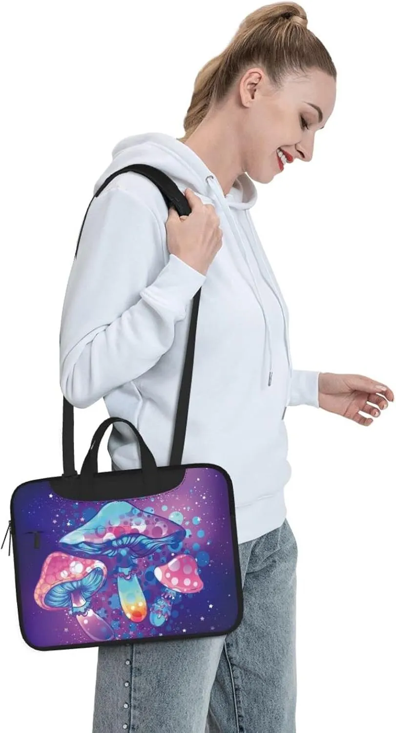 Laptop Bag Laptop Case 14 Inch Computer Bags Trippy Mushroom Printed Padded Sleeve Cover for Women Men