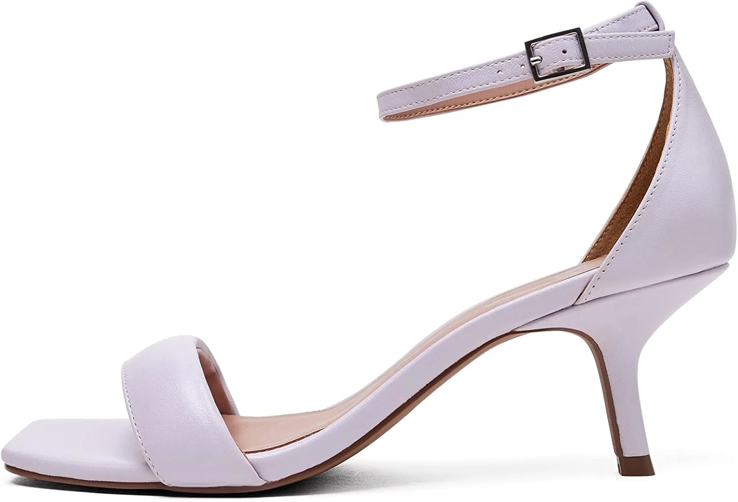 Linea Paolo - Hannah - Womens Low Kitten Heel Nappa Leather Dress Sandal With Delicate Ankle Strap