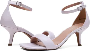 Linea Paolo - Hannah - Womens Low Kitten Heel Nappa Leather Dress Sandal With Delicate Ankle Strap