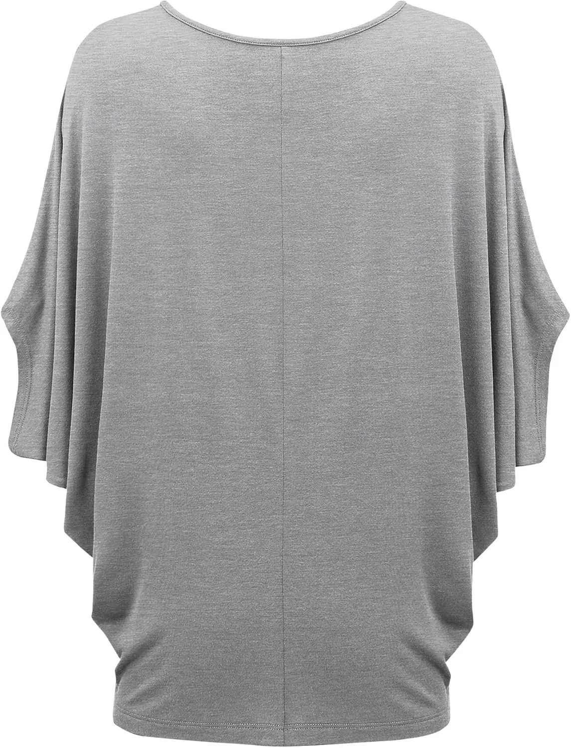 Lock and Love Women's Solid Scoop Neck Short Sleeve Loose Blouse Batwing Dolman Top Oversize