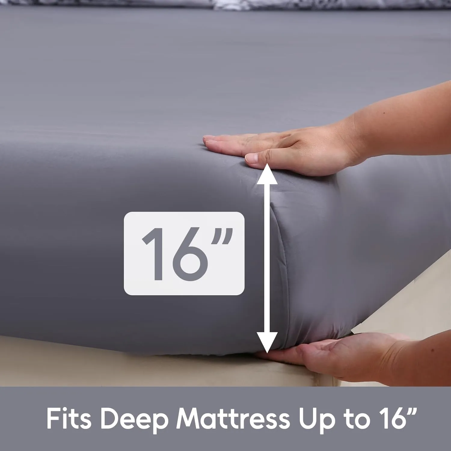 LONAVA Queen Size Bed Sheet Set, 6 Piece, Deep Pocket Dark Grey Fitted Sheet, Comfy & Breathable Patterned Flat Sheets, Premium Microfiber, Misty Forest Printed