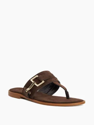 Lotica toe post sandal with metal buckle