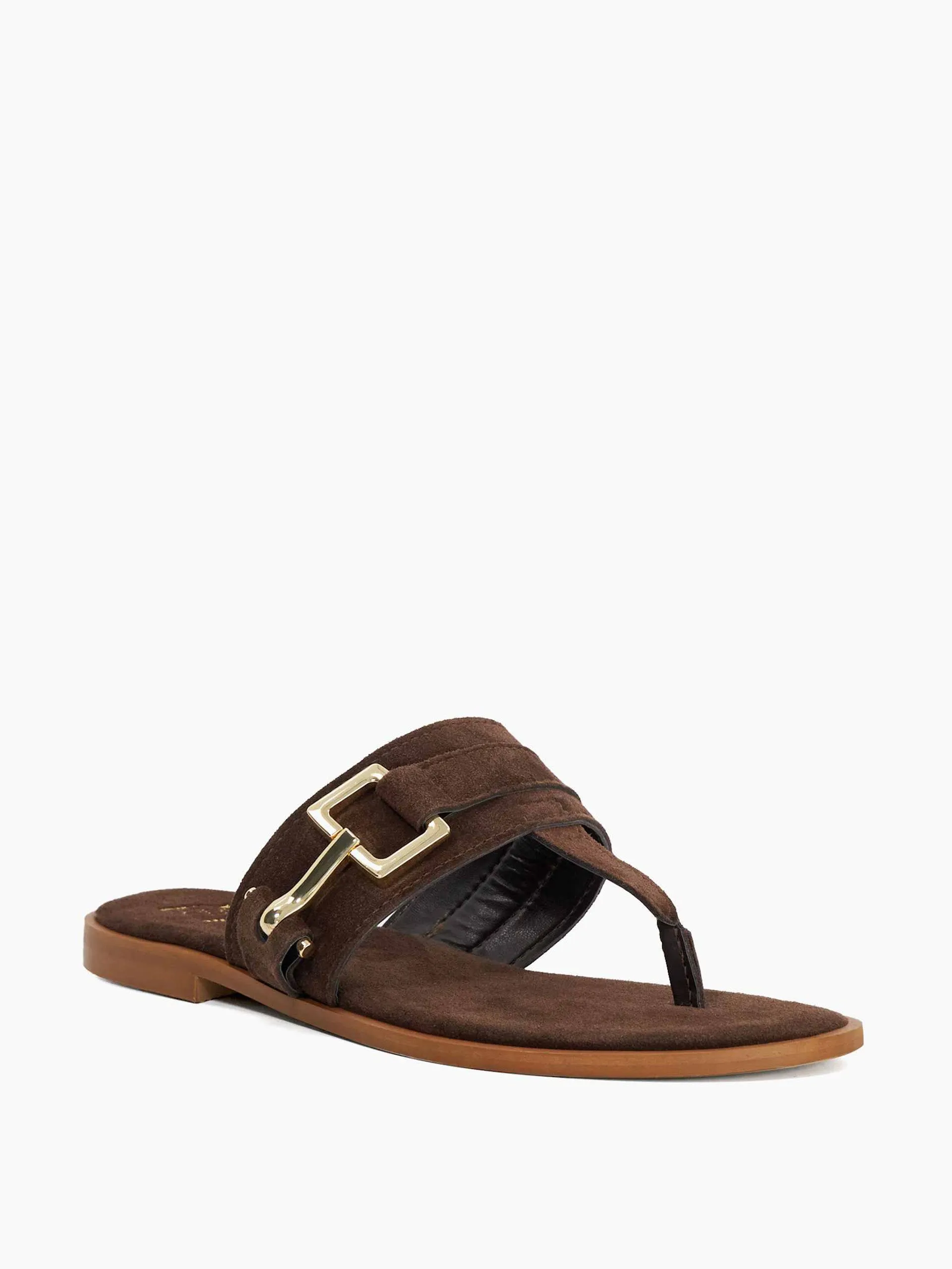 Lotica toe post sandal with metal buckle