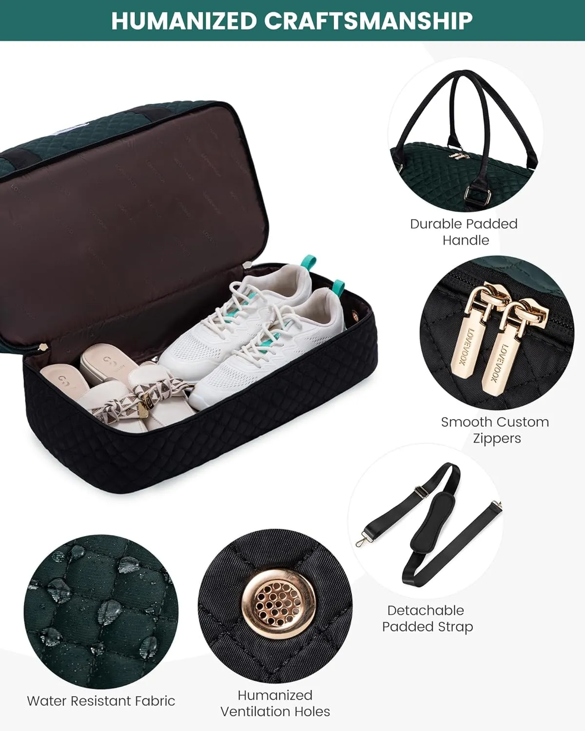 LOVEVOOK Travel Weekender Bag for Women, Carry on Overnight Bag with Shoe Compartment, Travel Duffle Bag Women, Yoga Gym Duffel Bag with Wet Pocket, Hospital Bags for Labor and Delivery, 3 Pcs Set