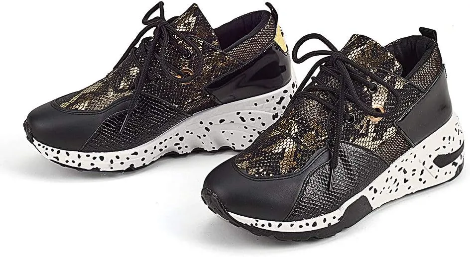 LUCKY STEP Women's Climbing Hiking Retro Jogger Cliff Sneakers Running Sport Trainer Shoes