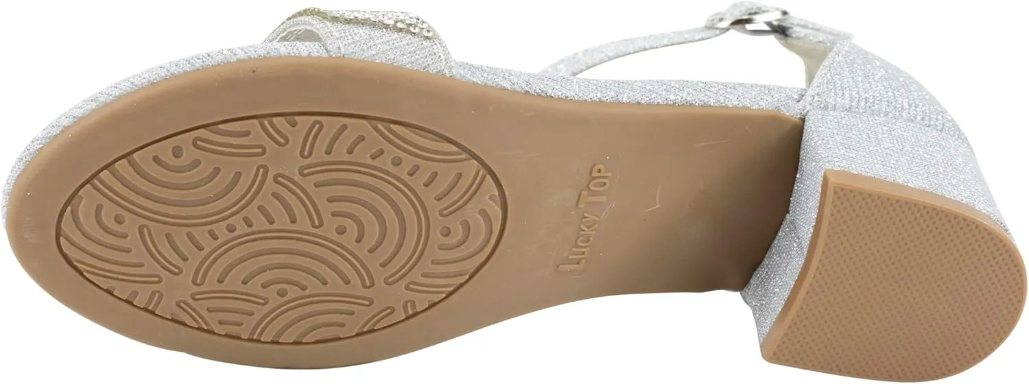 Lucky Top Girls Dress Sandal Low Heel Ankle Strap
