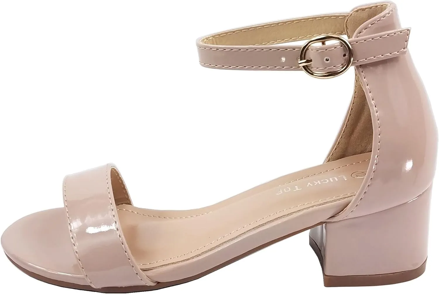 Lucky Top Girls Dress Sandal Low Heel Ankle Strap