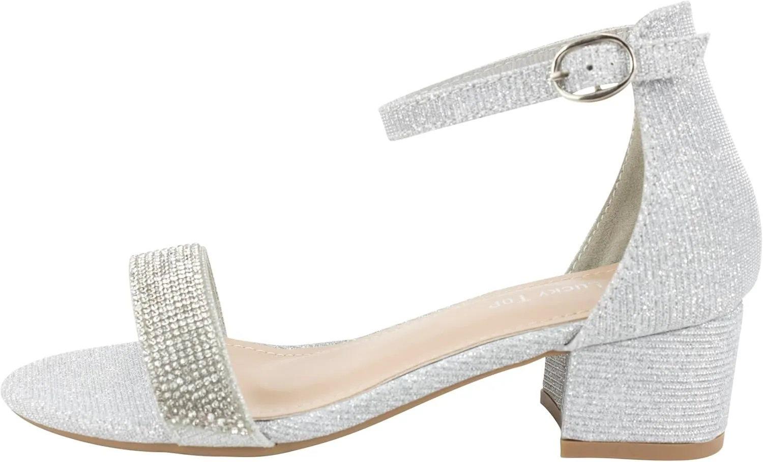 Lucky Top Girls Dress Sandal Low Heel Ankle Strap