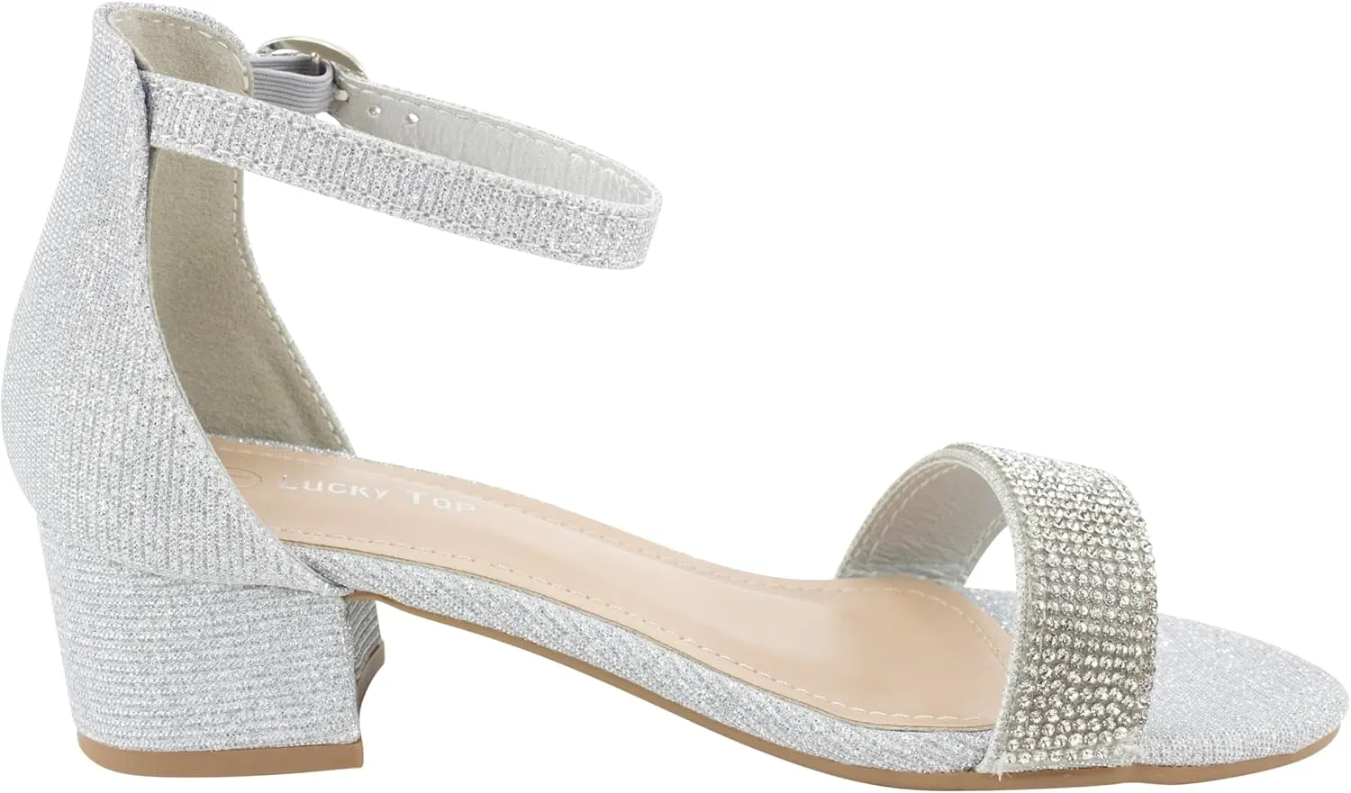 Lucky Top Girls Dress Sandal Low Heel Ankle Strap