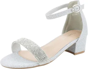 Lucky Top Girls Dress Sandal Low Heel Ankle Strap