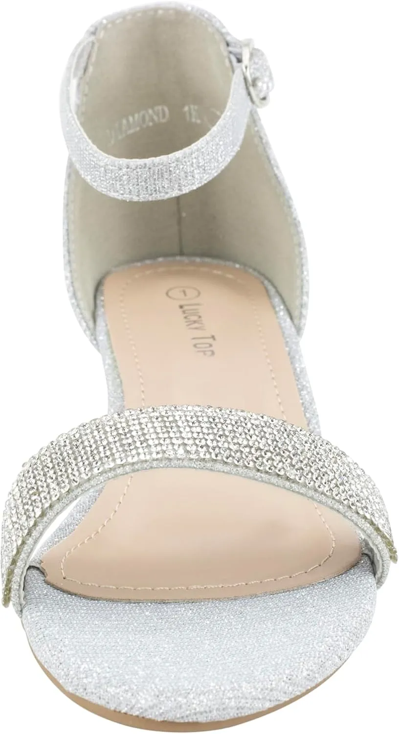 Lucky Top Girls Dress Sandal Low Heel Ankle Strap