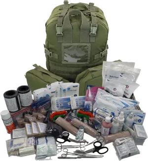 Luminary Stomp Medical Backpack Fully Stocked First Aid Trauma Kit Special Operations Pack Medical Bug Out Bag for EMS/EMT First Responders Preppers (Olive Drab)