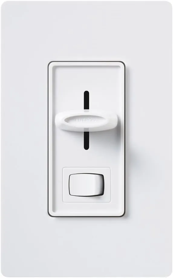Lutron Skylark Dimmer Switch, Magnetic Low-Voltage 450-Watt/600 VA, Single-Pole/3-Way, SLV-603P-WH, White