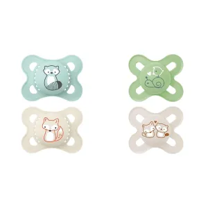 MAM Original Matte Baby Pacifier 2 Pack 0-6 Months and MAM Original Start Newborn Pacifier 2 Count 0-3 Months