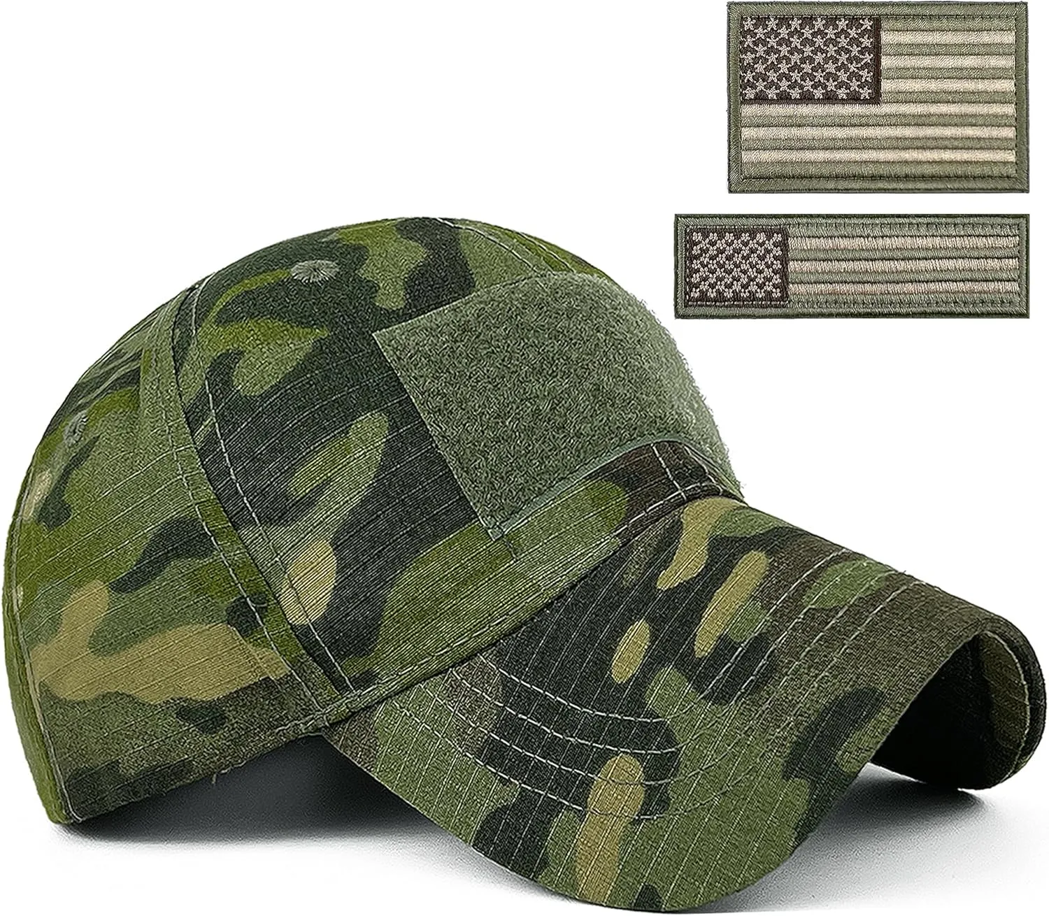 Men American Flag Patch Tactical Camo Baseball Cap Women USA Flag Military Army Patriotic Operator Camouflage Hat