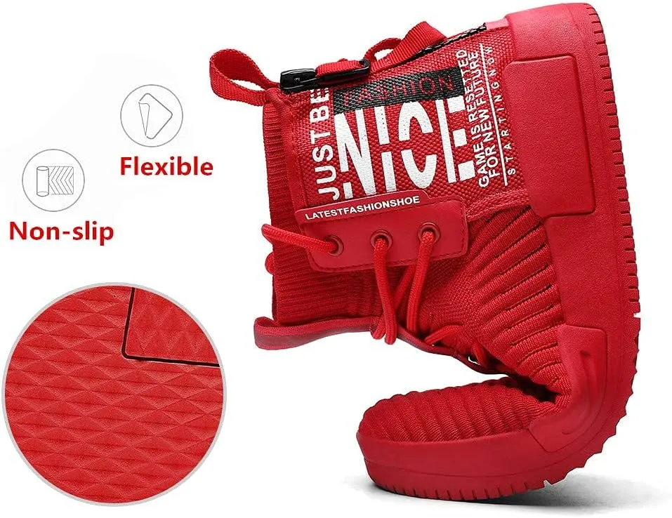 Men’s High Top Fashion Sneaker Casual Slip on Walking Shoes for Men