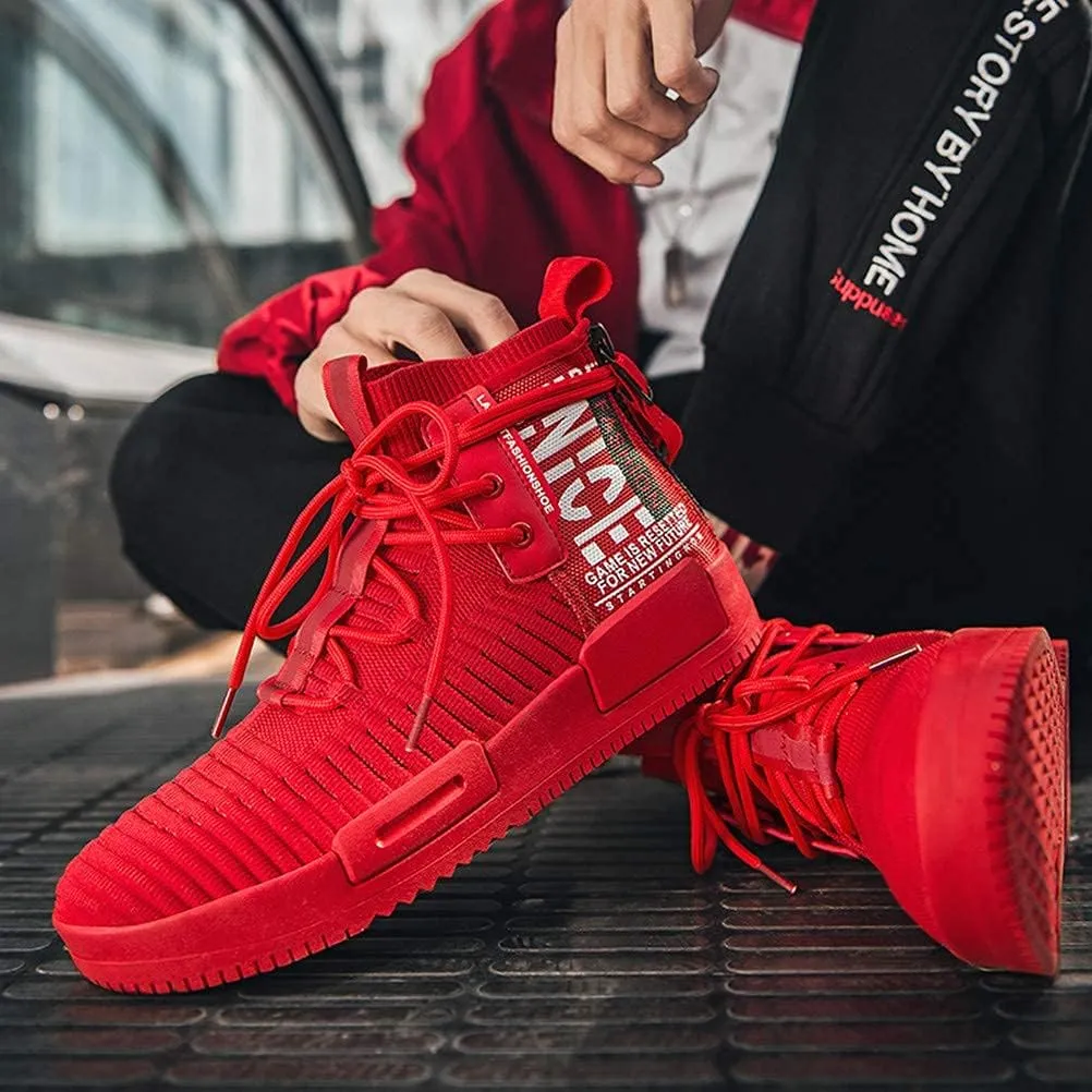 Men’s High Top Fashion Sneaker Casual Slip on Walking Shoes for Men