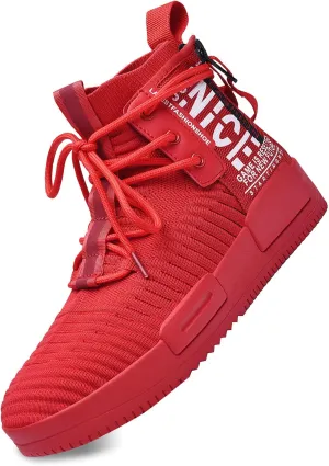 Men’s High Top Fashion Sneaker Casual Slip on Walking Shoes for Men