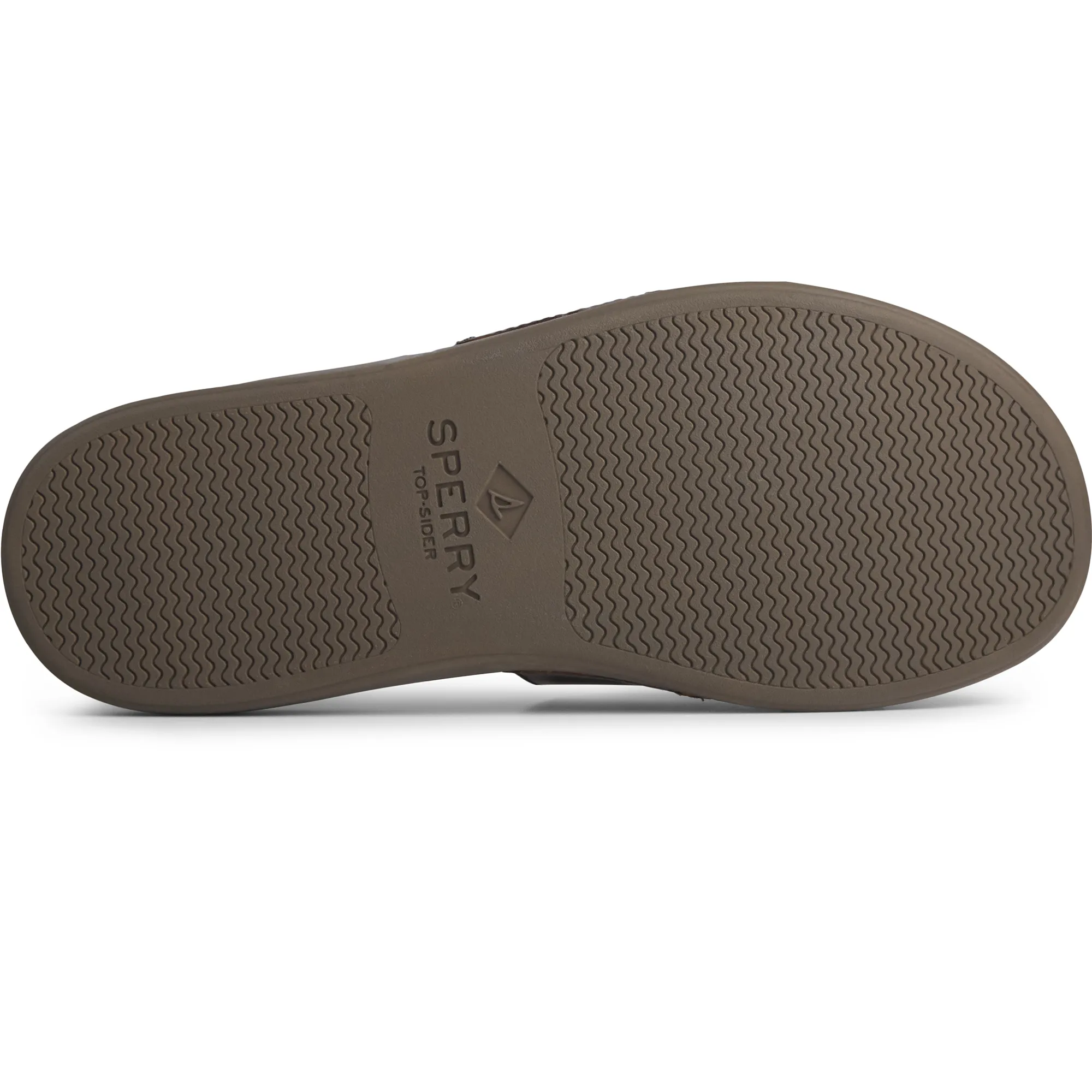 Men's Plushwave Dock Slide Leather Sandals - Brown (STS22215)