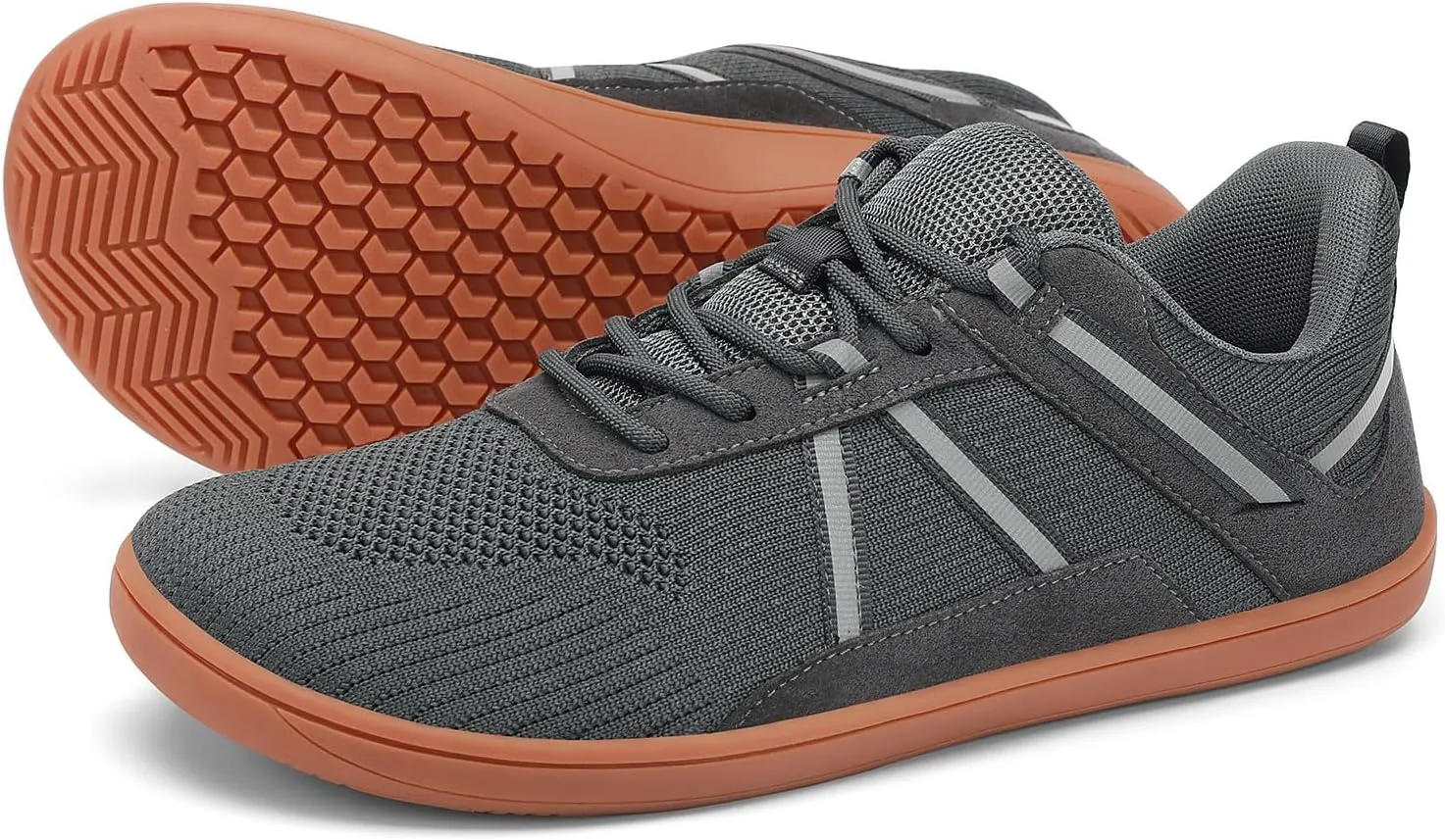 Men's Wide Toe Barefoot Shoes Minimalist Zero Drop Walking Shoes Non Slip Comfortable Outdoor Tennis Shoes Width Cross-Trainer Sneakers