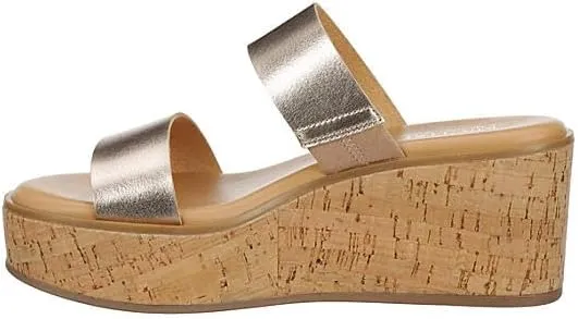 Michael By Michael Shannon Pierre - Women's Platform Open Toe Two Band Slip-On Slide Sandals
