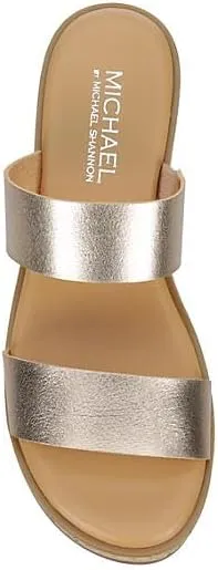 Michael By Michael Shannon Pierre - Women's Platform Open Toe Two Band Slip-On Slide Sandals