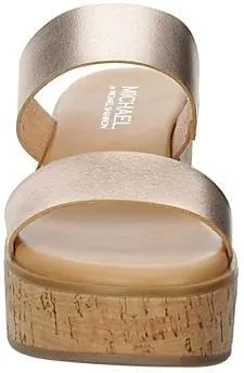 Michael By Michael Shannon Pierre - Women's Platform Open Toe Two Band Slip-On Slide Sandals