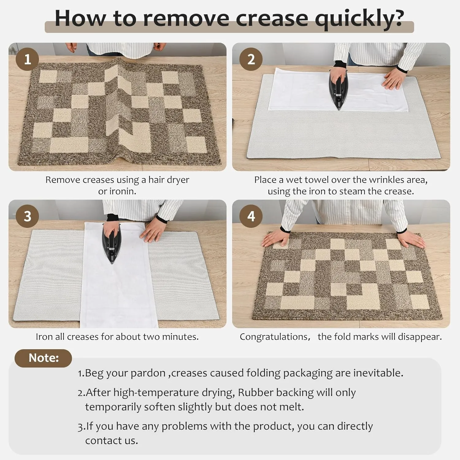 Mud Mats for Dogs Dirt Trapper Dog Mat for Muddy Paws Non-Slip Mud Mats for Indoor Washable Microfiber Dog Rugs for Entryway Clean Dogs Feet Inside Door Mat for Home Entrance 32"x20" Brown