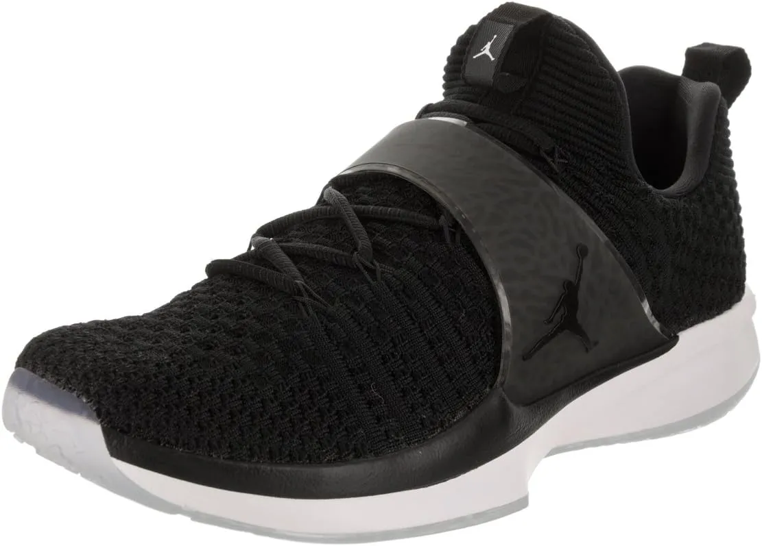 Nike Air Jordan Trainer 2 Flyknit Mens Basketball Trainers 921210 Sneakers Shoes (UK 7.5 US 8.5 EU 42, Black White 010)