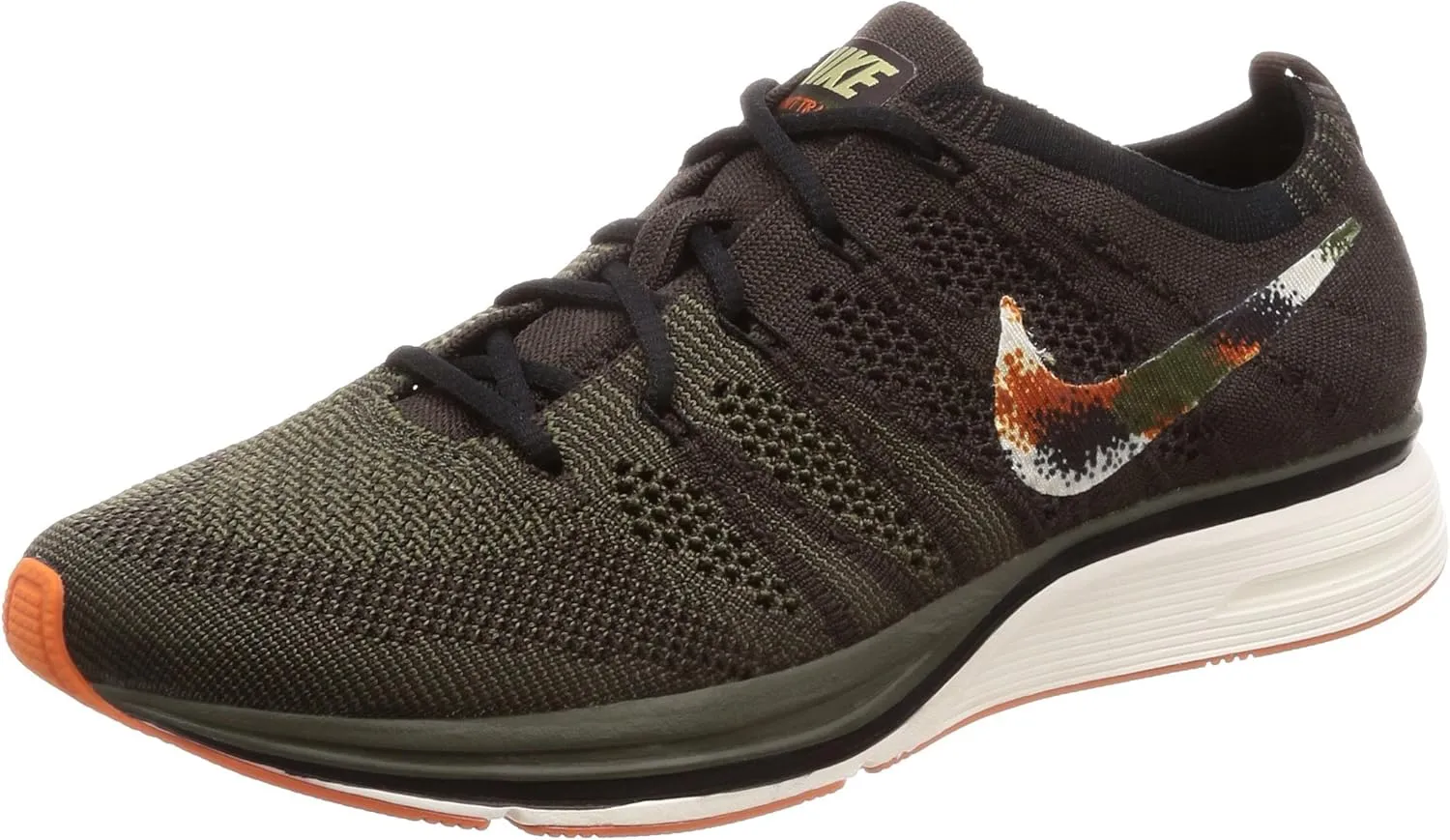 NIKE Mens Flyknit Trainer White/Black Fabric