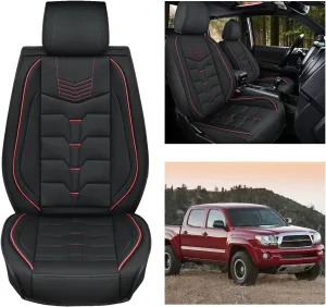 Nilight Car Seat Covers Compatible with 2005-2024 Tacoma Waterproof Wear-Resistant Leather Anti Slip Cushion Set (2 PCS Front Seats Cover)