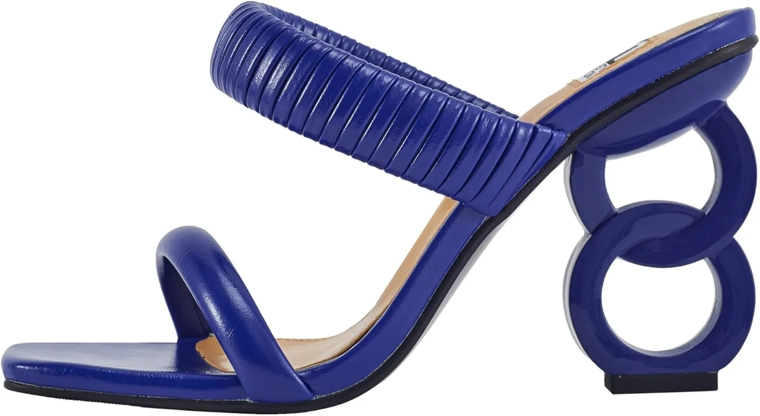 Ninety Union Raddle Metallic Heel Pleaded Two Band Slide