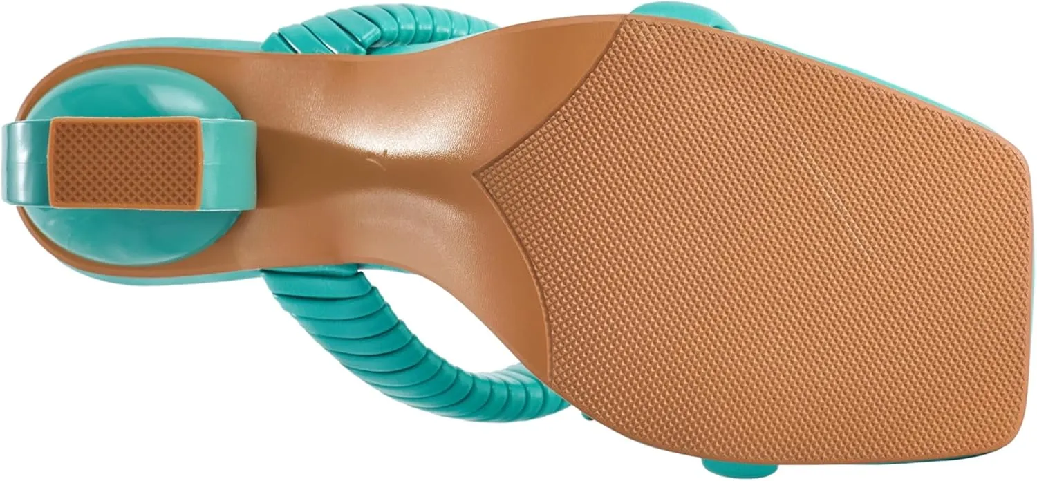 Ninety Union Raddle Metallic Heel Pleaded Two Band Slide