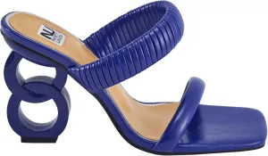 Ninety Union Raddle Metallic Heel Pleaded Two Band Slide