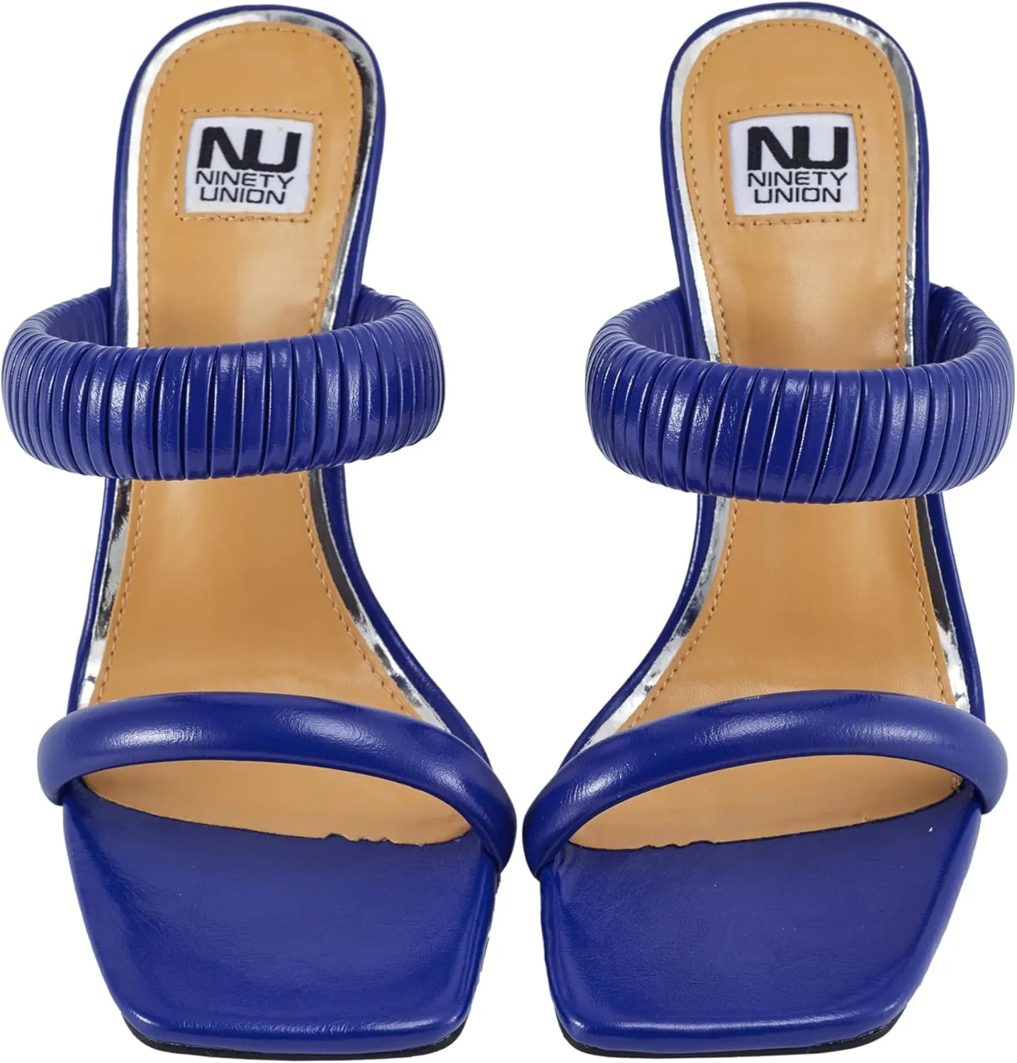 Ninety Union Raddle Metallic Heel Pleaded Two Band Slide