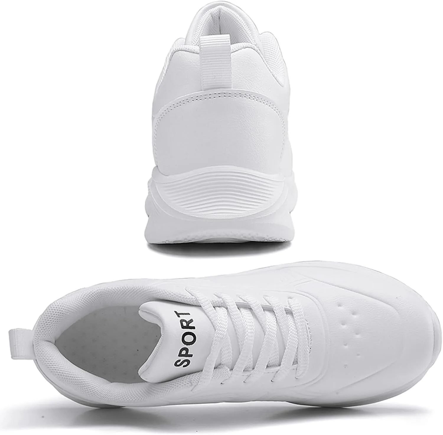 Non Slip Shoes for Women - Black, Flat Heel, Lace-Up, Mesh, Walking, Work, Casual, Medical, Spring, Summer, Fall