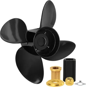 NOVINO Boat Propeller for Mercruiser Alpha One/Bravo One & Mercury Outboard Engines 135-300HP 2&4-Stroke, Aluminum Boat Propeller 15 Spline Tooth, Right Hand Rotation