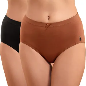 NYKD X Masaba Pack Of 2 Cotton Full Brief with Anti odor-NYP012-Anthracite, Nuthatch