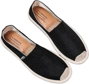Old Beijing Cloth Shoes Breathable Linen Casual Men's Shoes Canvas Casual Flat Shoes Kung Fu Shoes Walking Shoes Size 39-44