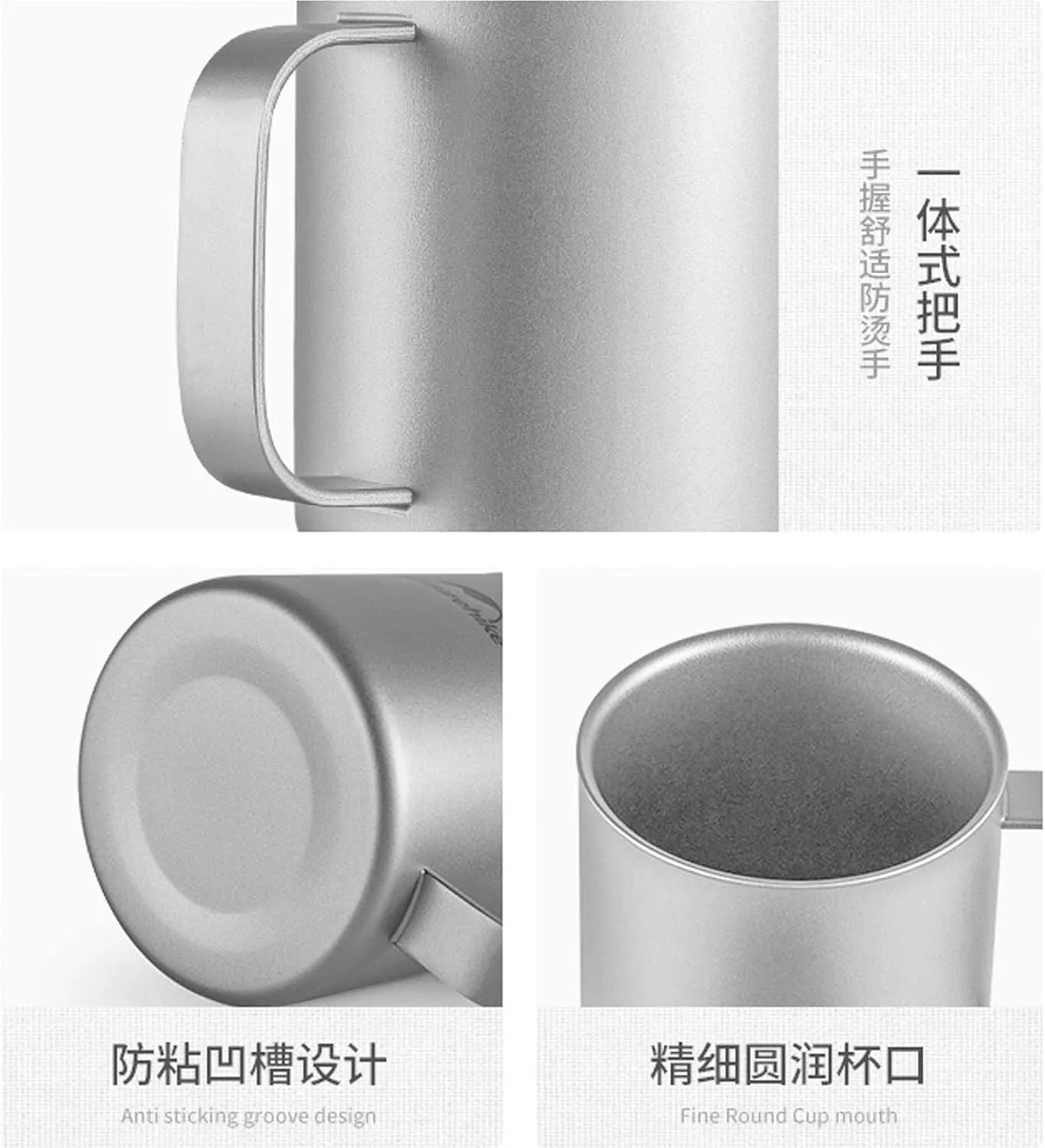 Outdoor lightweight portable double-layer anti-scalding mug water cup 2PCS(300ml)