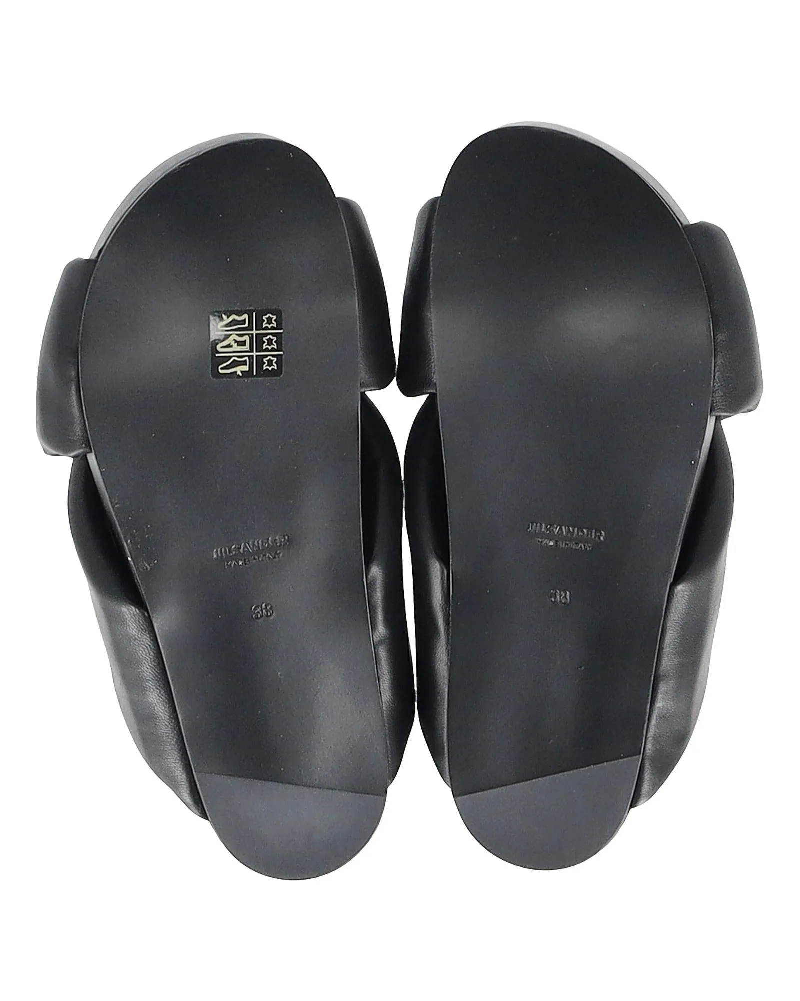 Padded Leather Slide Sandals