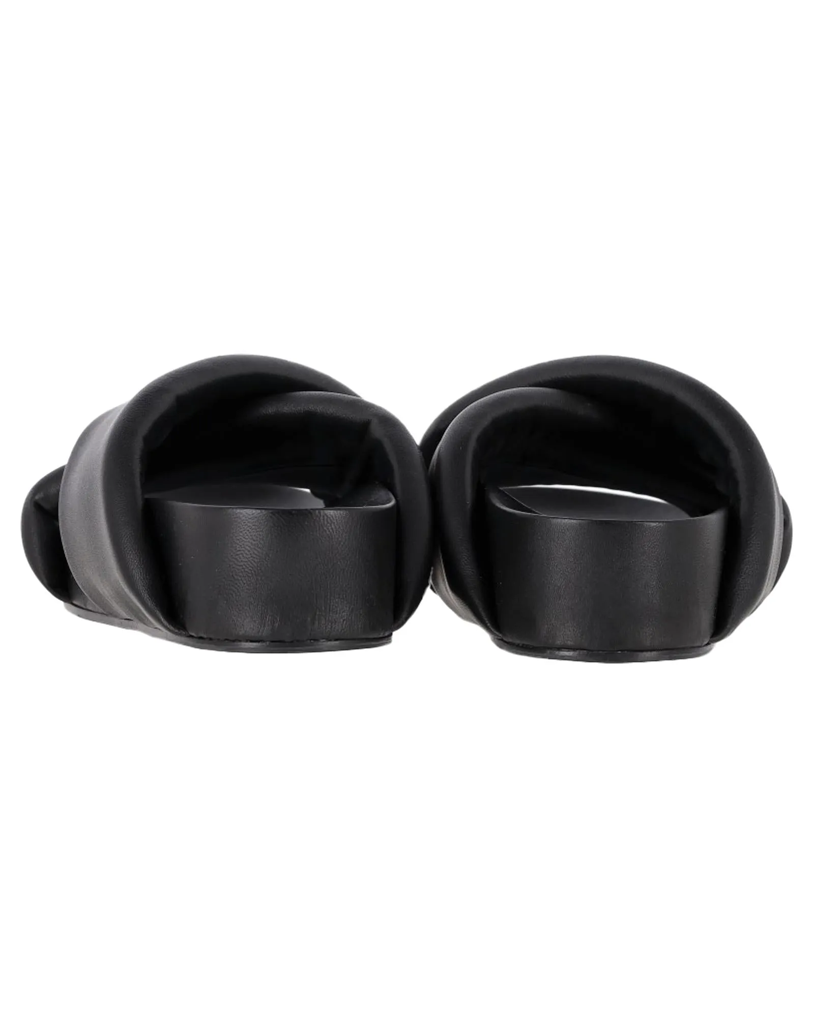 Padded Leather Slide Sandals