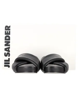 Padded Leather Slide Sandals