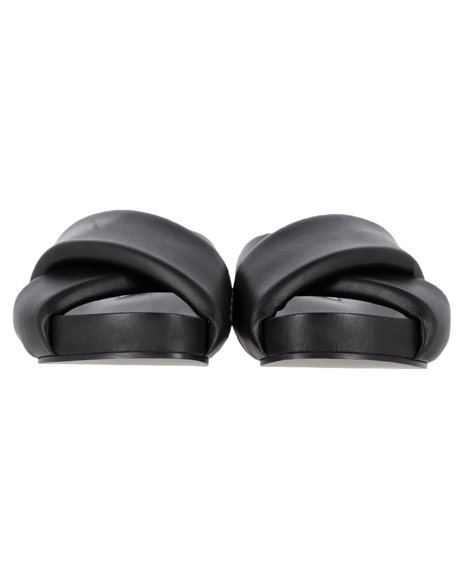 Padded Leather Slide Sandals