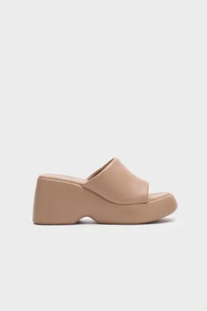 PADDED WEDGE HEEL SLIDE