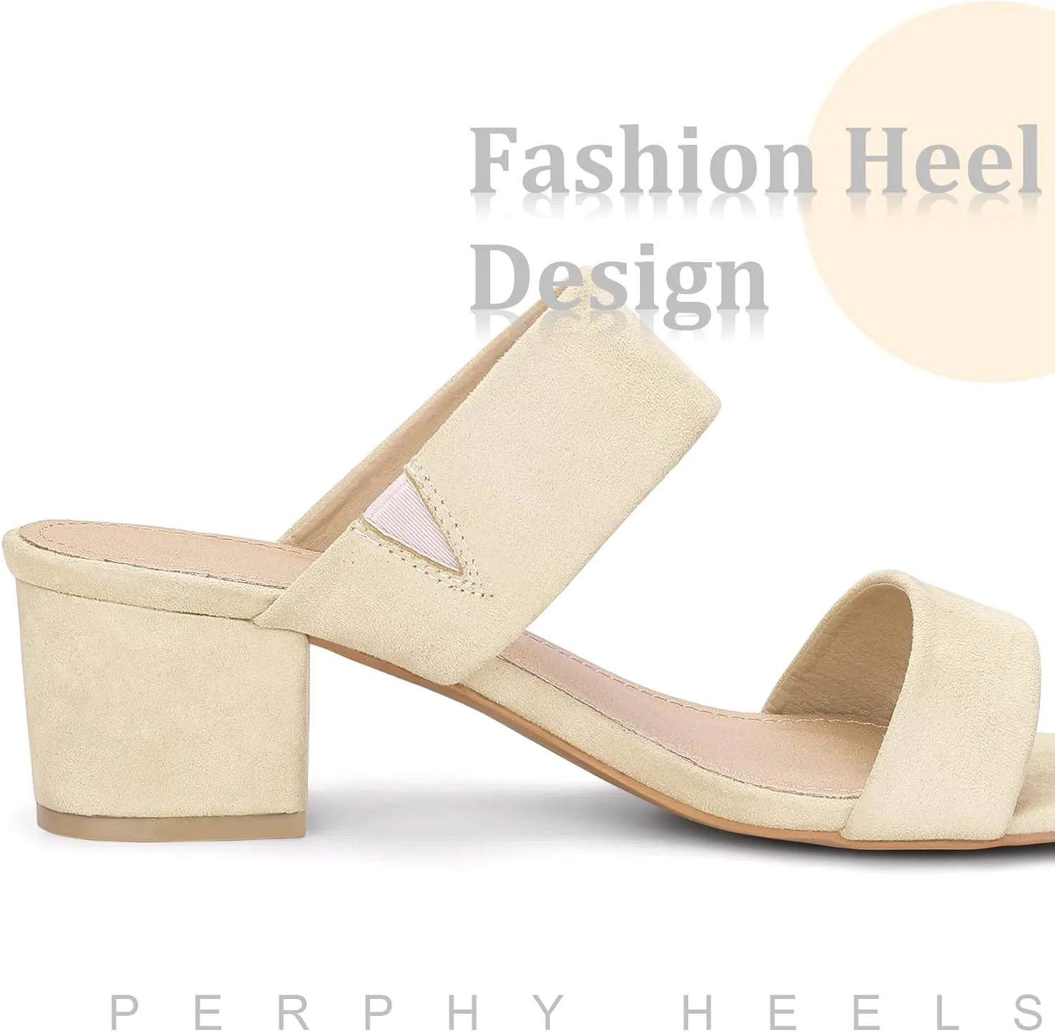Perphy Open Toe Block Heels Slide Heel Sandals for Women
