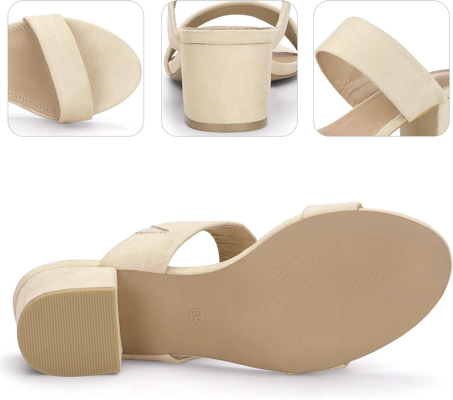 Perphy Open Toe Block Heels Slide Heel Sandals for Women