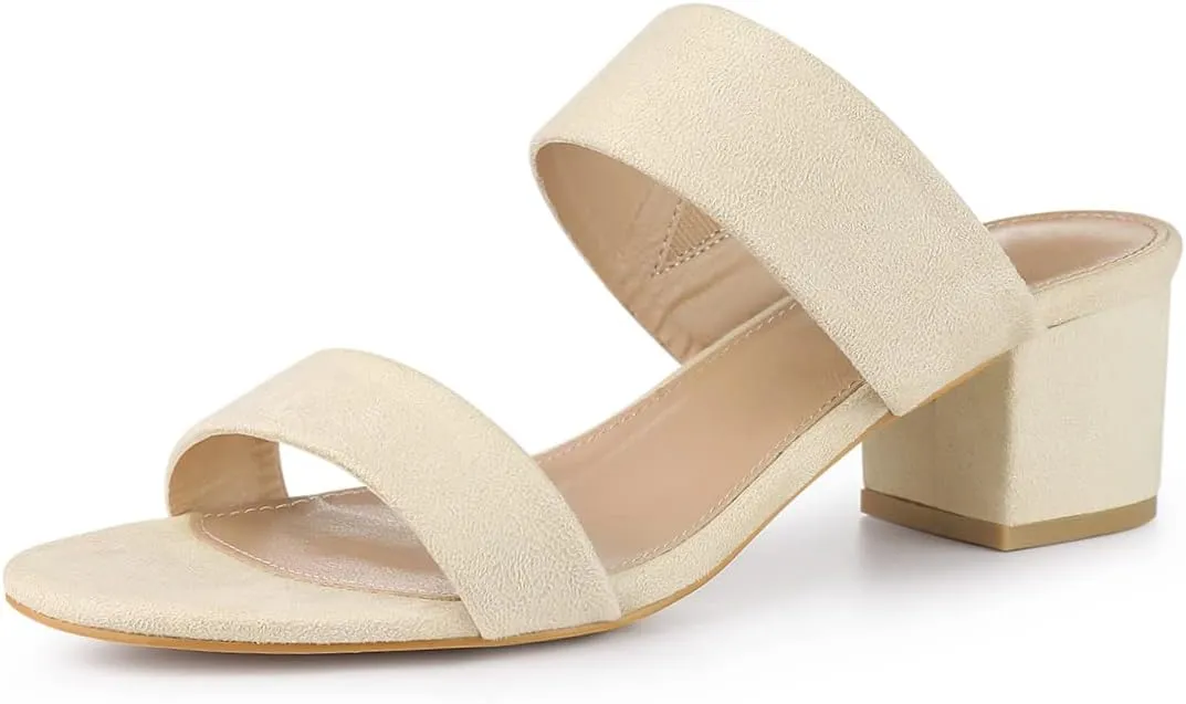 Perphy Open Toe Block Heels Slide Heel Sandals for Women