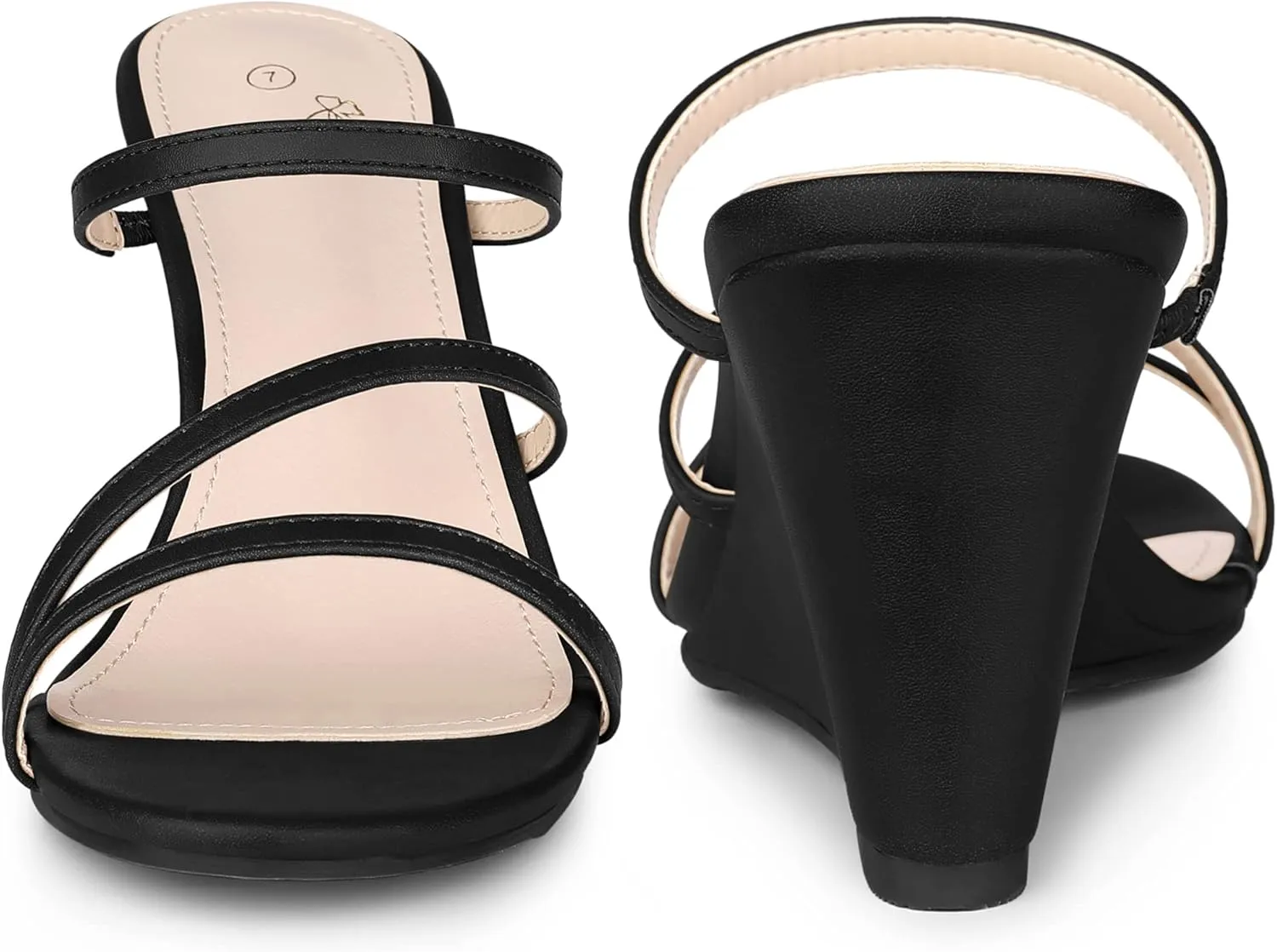 Perphy Strappy Low Wedges Wedge Heels Slide Sandals for Women