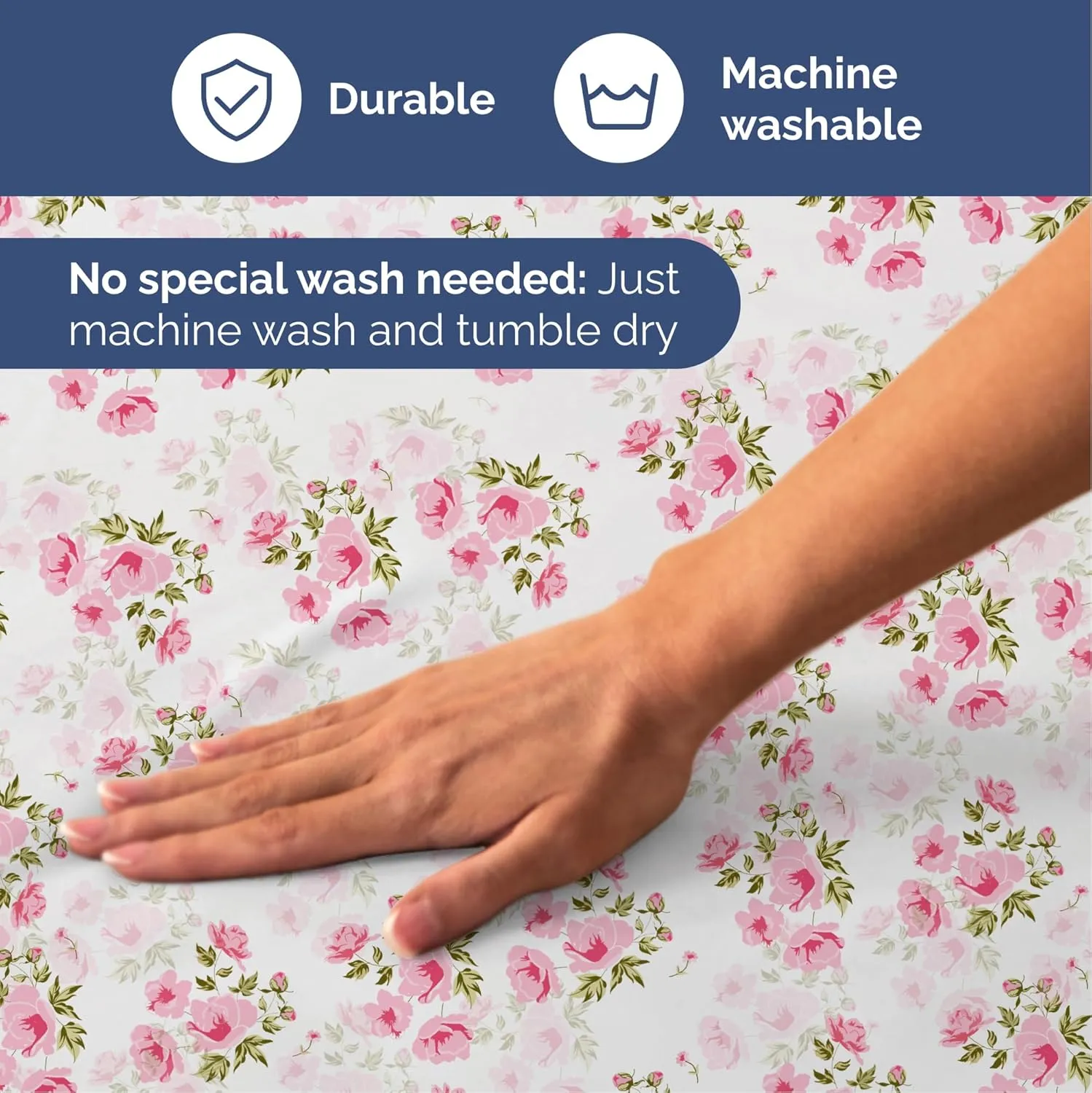 Pink Floral Sheets 3 Piece Twin Set - 1 Flat & 1 Fitted Sheet & 1 Pillowcase w/ Deep Pockets - Wrinkle & Fade Free, Farmhouse, Shabby Chic Flower Bed Set - Comfy, Soft, Breathable & Cooling - Bloom